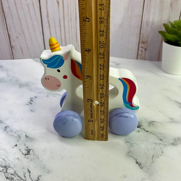 Ganz Wooden Unicorn Push Toy 4.25" Baby - Picture 6 of 7